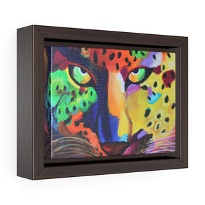 Soulful Cheetah Goddess Horizontal Framed Premium Gallery Wrap Canvas