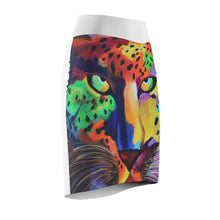 Load image into Gallery viewer, Soulful Cheetah Goddess Women&#39;s Pencil Skirt
