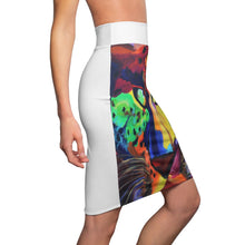 Load image into Gallery viewer, Soulful Cheetah Goddess Women&#39;s Pencil Skirt
