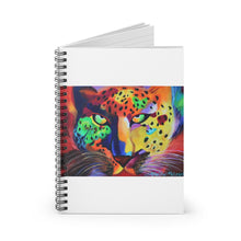 Load image into Gallery viewer, The Soulful Cheetah Goddess Spiral Notebook - Ruled Line-White
