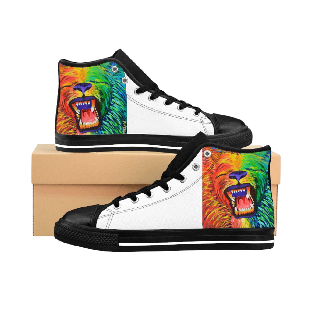 The Chakra Lion Men's High-top Sneakers