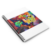 Load image into Gallery viewer, The Soulful Cheetah Goddess Spiral Notebook - Ruled Line-White
