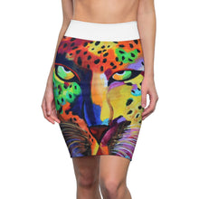 Load image into Gallery viewer, Soulful Cheetah Goddess Women&#39;s Pencil Skirt
