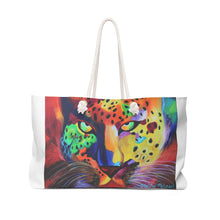 Load image into Gallery viewer, The Soulful Cheetah Goddess Weekender Bag-White
