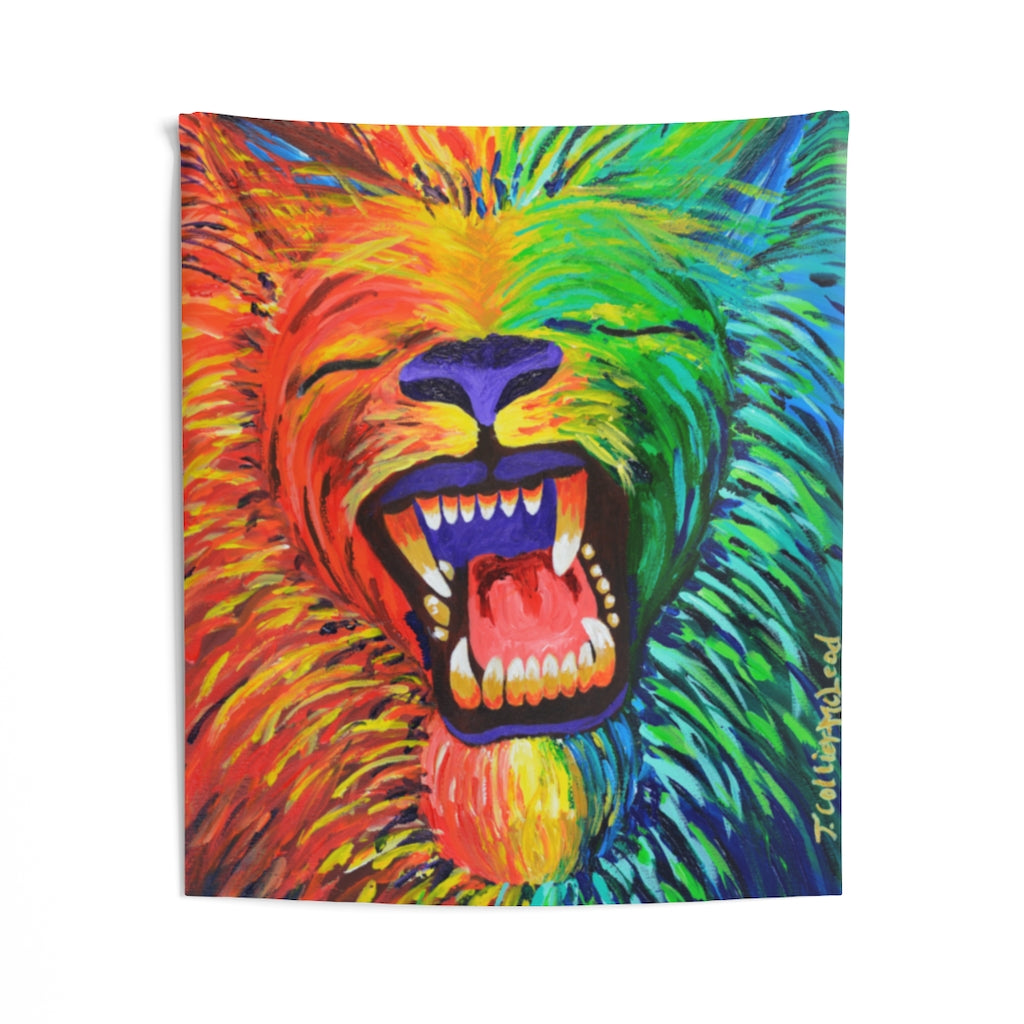 Chakra Lion Indoor Wall Tapestries