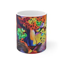 Load image into Gallery viewer, The Soulful Cheetah Goddess Ceramic Mug-White
