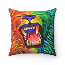 Load image into Gallery viewer, Chakra Lion Square Pillow
