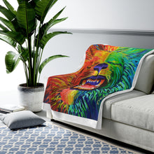Load image into Gallery viewer, The Chakra Lion Velveteen Plush Blanket
