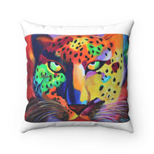 Load image into Gallery viewer, The Soulful Cheetah Goddess Polyester Square Pillow-White
