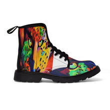 Load image into Gallery viewer, Soulful Cheetah Goddess Women&#39;s Canvas Boots
