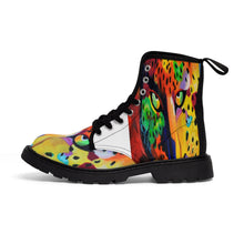 Load image into Gallery viewer, Soulful Cheetah Goddess Women&#39;s Canvas Boots
