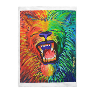 The Chakra Lion Velveteen Plush Blanket