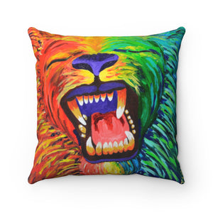 Chakra Lion Square Pillow