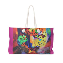 Load image into Gallery viewer, The Soulful Cheetah Goddess Weekender Bag-Hot Pink
