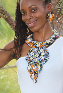 Mandarin Orange Blueberry "Neckcrown" Necklace Set