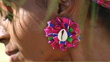 Load image into Gallery viewer, Pink Passion African Kente &quot;Neckcrown&quot;  Necklace Set
