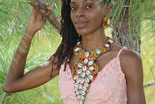 Load image into Gallery viewer, Serengeti Kente &quot;Neckcrown&quot; Necklace Set
