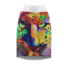 Load image into Gallery viewer, Soulful Cheetah Goddess Women&#39;s Pencil Skirt
