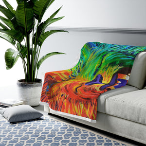 The Chakra Lion Velveteen Plush Blanket