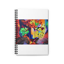 Load image into Gallery viewer, The Soulful Cheetah Goddess Spiral Notebook - Ruled Line-White
