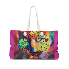 Load image into Gallery viewer, The Soulful Cheetah Goddess Weekender Bag-Hot Pink
