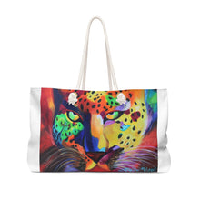 Load image into Gallery viewer, The Soulful Cheetah Goddess Weekender Bag-White
